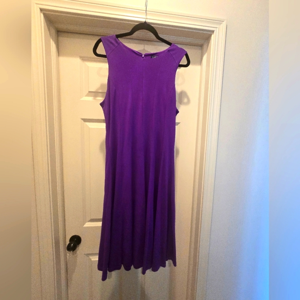 Purple Ralph Lauren Fit and Flare Dress
